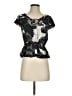 Leifsdottir 100% Silk Black Short Sleeve Silk Top Size 2 - photo 1