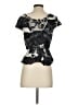 Leifsdottir 100% Silk Black Short Sleeve Silk Top Size 2 - photo 2