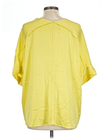 Elie Tahari Short Sleeve Silk Top (view 2)