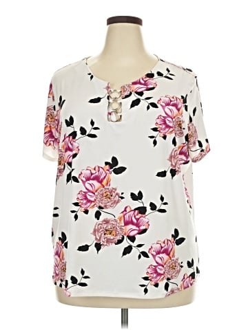 Always Indigo Short Sleeve Blouse (view 1)