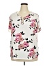 Always Indigo Ivory Short Sleeve Blouse Size 2X - photo 1