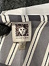 Anne Klein 100% Polyester Stripes Silver Long Sleeve Blouse Size M - photo 7