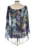 Orna Farho 100% Polyester Graphic Purple Short Sleeve Blouse Size EU (FR) 44 / US 12 - photo 2