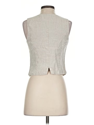 Madewell Single-Breasted Vest in 100% Linen (view 2)