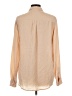 Equipment 100% Silk Color Block Tan Long Sleeve Silk Top Size L - photo 2