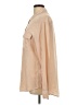 Equipment 100% Silk Color Block Tan Long Sleeve Silk Top Size L - photo 5