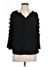 Jennifer Lopez Black 3/4 Sleeve Blouse Size L - photo 1
