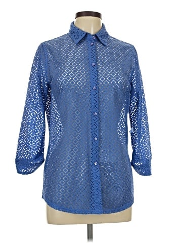 Allison Daley 3/4 Sleeve Button-Down Shirt (view 1)