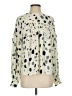 Ted Baker London 100% Polyester Polka Dots Ivory Long Sleeve Blouse Size 4 (1) - photo 1