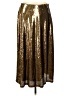 MICHAEL Michael Kors 100% Polyester Metallic Gold Formal Skirt Size M - photo 1