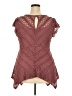 Torrid 100% Polyester Burgundy Short Sleeve Blouse Size 2X Plus (2) - photo 2