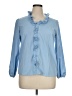 Unbranded 100% Polyester Blue Long Sleeve Blouse Size XL - photo 1
