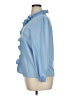 Unbranded 100% Polyester Blue Long Sleeve Blouse Size XL - photo 5