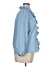 Unbranded 100% Polyester Blue Long Sleeve Blouse Size XL - photo 4