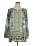 JM Collection 100% Polyester Green 3/4 Sleeve Blouse Size XL - photo 1