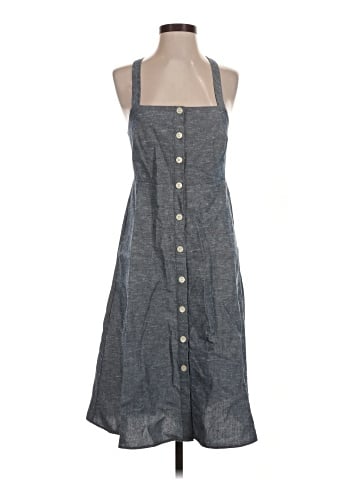 Madewell Chambray Tank Button-Front Midi Dress (view 1)