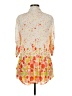 Lindi 100% Polyester Polka Dots Orange 3/4 Sleeve Blouse Size M - photo 2
