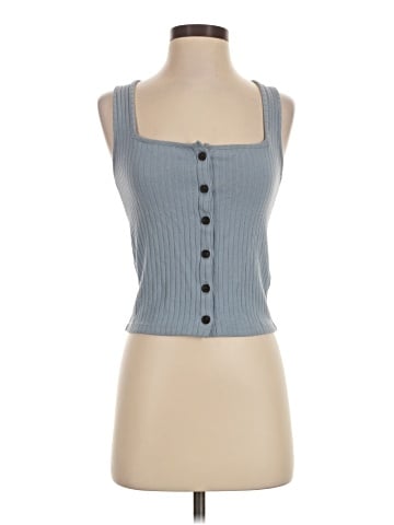 Madewell Ribbed Button-Front Crop Tank (view 1)