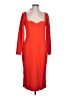 H&M Solid Red Cocktail Dress Size L - photo 1