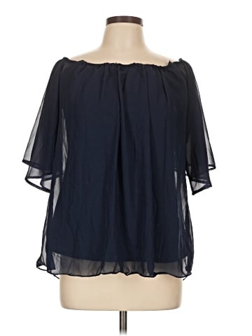 Bailey Blue Short Sleeve Blouse (view 1)
