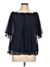 Bailey Blue Blue Short Sleeve Blouse Size L - photo 1