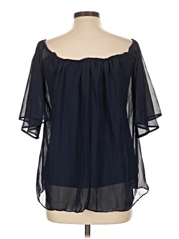 Bailey Blue Short Sleeve Blouse (view 2)