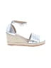 Talbots 100% Leather Silver Wedges Size 9 - photo 1