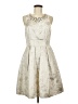 Eliza J Metallic Silver Cocktail Dress Size 8 - photo 1