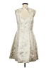 Eliza J Metallic Silver Cocktail Dress Size 8 - photo 2
