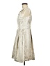 Eliza J Metallic Silver Cocktail Dress Size 8 - photo 5