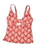 Lands' End Floral Red Swimsuit Top Size 8 - photo 1