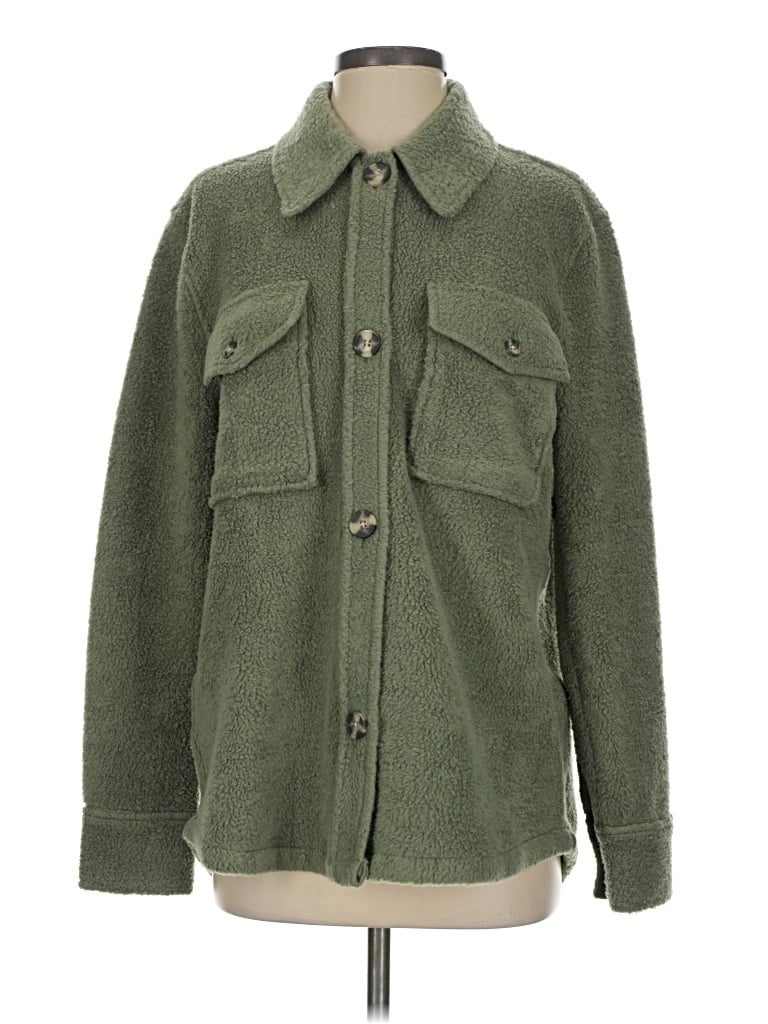 Pre-owned Faherty Cardigan Sweater In Green