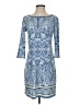 Max Studio Paisley Blue Casual Dress Size XS - photo 1