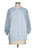 Ruby Rd. 100% Polyester Blue 3/4 Sleeve Blouse Size L - photo 1