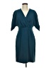 Iris & Ink 100% Polyester Solid Teal Cocktail Dress Size 6 - photo 1