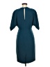 Iris & Ink 100% Polyester Solid Teal Cocktail Dress Size 6 - photo 2