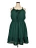 Gilli Solid Green Casual Dress Size 2X - photo 1