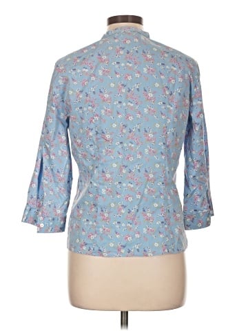 Lands' End 3/4 Sleeve Button-Down Shirt (view 2)