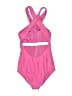 Shoshanna Chevron-herringbone Pink One Piece Swimsuit Size 4 - photo 2