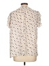 Liz Claiborne 100% Polyester Ivory Short Sleeve Blouse Size L - photo 2