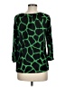 MICHAEL Michael Kors 100% Rayon Green 3/4 Sleeve Top Size M - photo 2