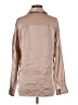 Vince. 100% Silk Metallic Tan Long Sleeve Silk Top Size XS - photo 2