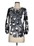 T Tahari Silver 3/4 Sleeve Blouse Size M (estimated) - photo 1