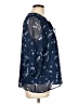St. John's Bay 100% Polyester Blue 3/4 Sleeve Blouse Size L (petite) - photo 4