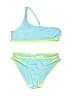 Zara Solid Blue Two Piece Swimsuit Size 8 - 9 - photo 1