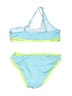 Zara Solid Blue Two Piece Swimsuit Size 8 - 9 - photo 2