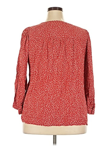 Madewell Plus Kinston Side-Button Wrap Top in Park Picnic (view 2)