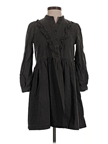 Madewell Denim Ruffle-Yoke Babydoll Dress in Lunar Wash (view 1)