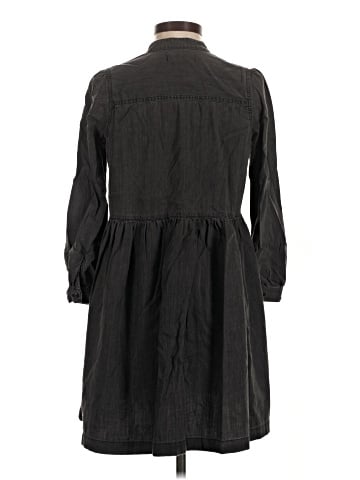 Madewell Denim Ruffle-Yoke Babydoll Dress in Lunar Wash (view 2)