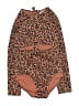 Art Class Animal Print Brown One Piece Swimsuit Size 6 - 7 - photo 1
